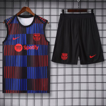 2025-26 BAR Red blue Tank top and shorts suit