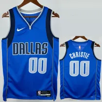 2022-23 Dallas Mavericks CHRISTIE #00 Blue Top Quality Hot Pressing NBA Jersey(V领)