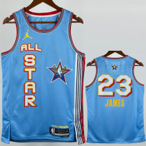 2025-26 ALL-STAR JAMES #23 Light blue Top Quality Hot Pressing NBA Jersey