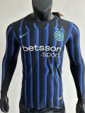 2025-26 INT Home Long Sleeve Player Version Soccer Jersey (长袖球员)(前带广告)