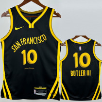 2023-24 WARRIORS BUTLERIII #10 Black City Edition Top Quality Hot Pressing NBA Jersey (V领)