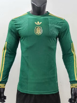 2025-26 Mexico Special Edition Green Long Sleeve Player Version Soccer Jersey (长袖球员)