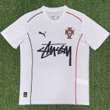 2025-26 Portugal White T-Shirt Print Personalized AD