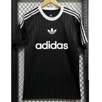 2025 AD Casual Black Fans Training shirts *三叶草