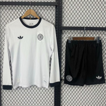 2025-26 Germany 125th Anniversary White Long Sleeve Kids Soccer Jersey (长袖)