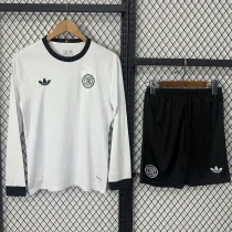 2025-26 Germany 125th Anniversary White Long Sleeve Kids Soccer Jersey (长袖)