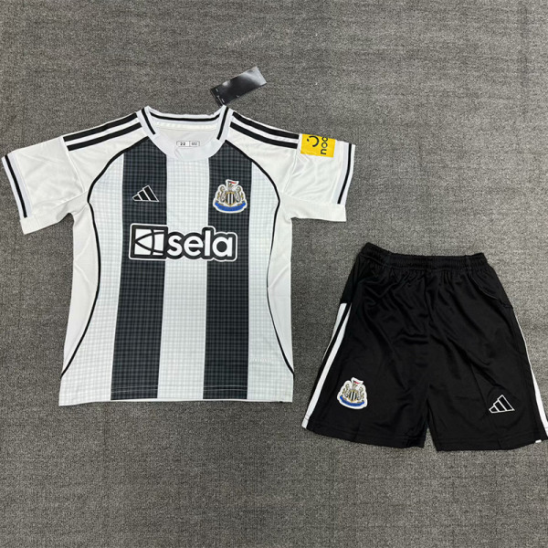 2025-26 Newcastle Black White Kids Soccer Jersey
