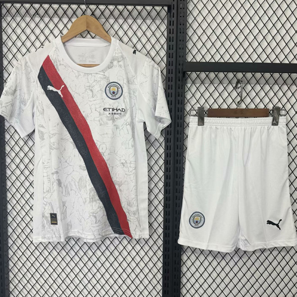 2025-26 Man City Away Kids Soccer Jersey