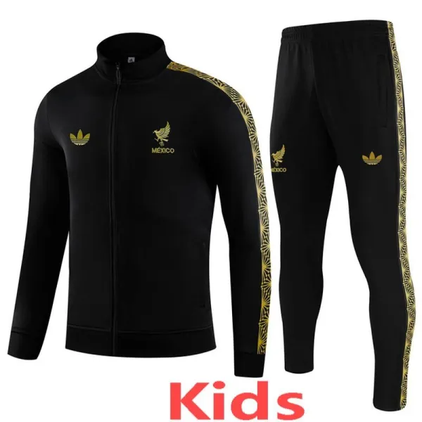 2025-26 Mexico Black Kids Jacket Tracksuit
