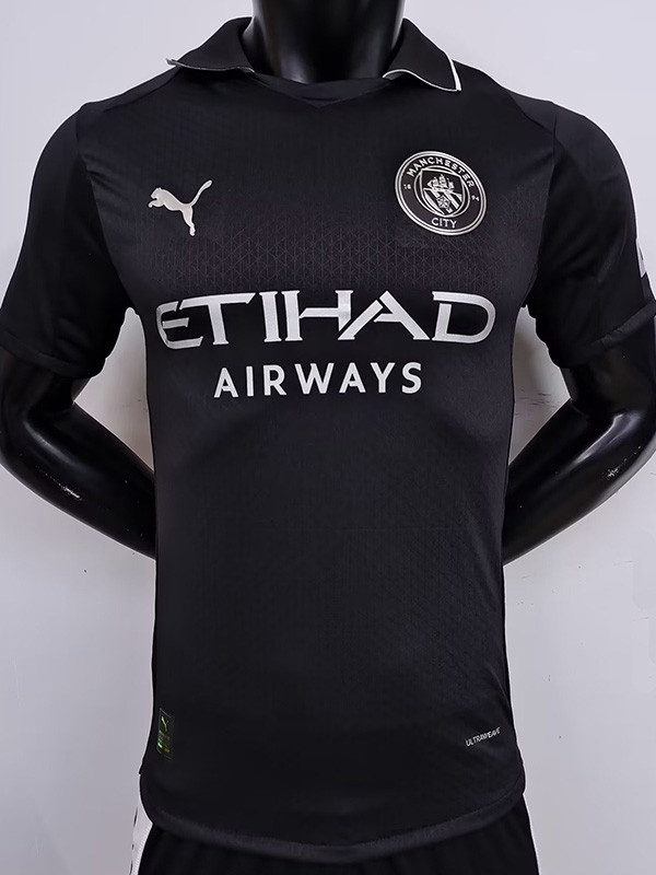 2025-26 Man City Black Player Version Soccer Jersey