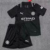 2025-26 Man City Black Kids Soccer Jersey