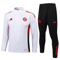 2025-26 Bayern White Half Pull Tracksuit #B2530(半拉链)