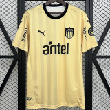 2025-26 Atletico Penarol Beige Yellow Fans Soccer Jersey