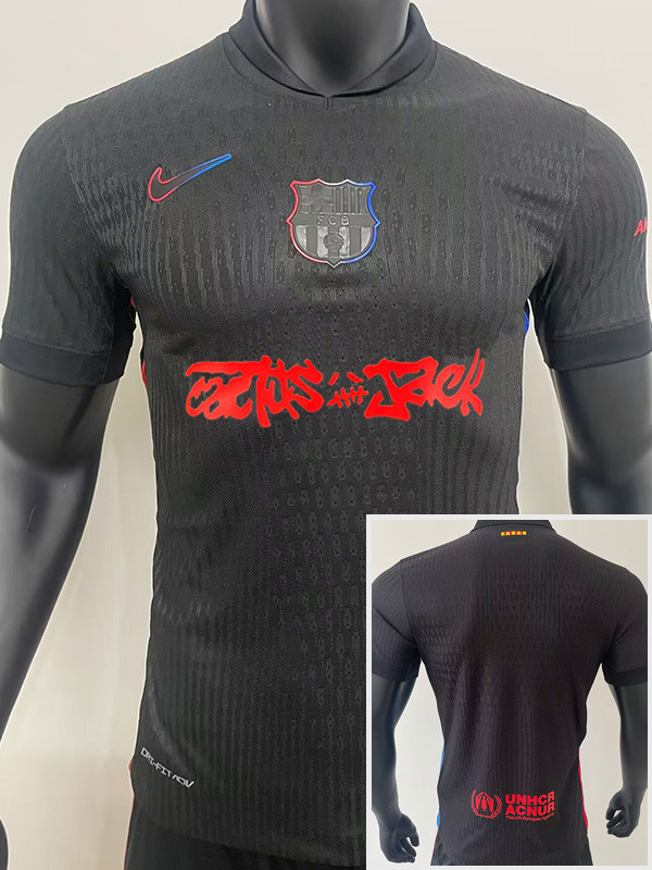 2024-25 BAR Away Limited Edition Player Version Soccer Jersey (Print Cactus Jack)印