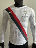 2025-26 Man City Away Long Sleeve Player Version Soccer Jersey (长袖球员)