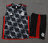 2025-26 Flamengo Black Tank top and shorts suit #D2530