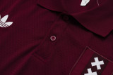 2025-26 Ajax Jujube red Polo Tracksuit #C2509