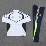 2025-26 RMA White Half Pull Tracksuit (半拉链)