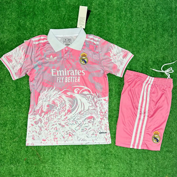 2025-26 RMA Pink Special Edition Kids Training 三叶标