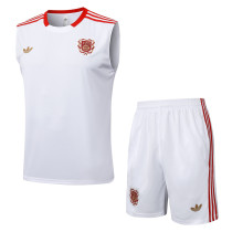 2025-26 Bayern White Tank top and shorts suit #D2536