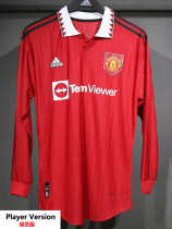 2022-23 Man Utd Home Long Sleeve Player Version Soccer Jersey (长袖球员)