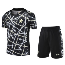 2025-26 CHE Black White Training Short Suit