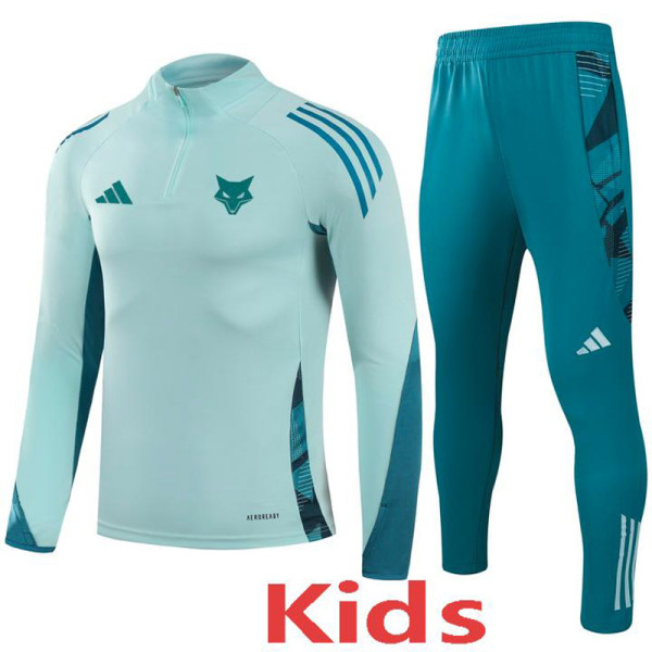 2025-26 Cruzeiro Light green Kids Half Pull Tracksuit (童装)(半拉链)