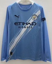2025-26 Man City Home Long Sleeve Soccer Jersey (长袖)