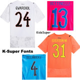 2025-26 Man City Home Kids Soccer Jersey