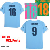 2025-26 Man City Home Kids Soccer Jersey