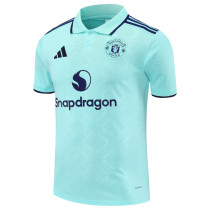 2025-26 Man Utd Light blue Polo Short Sleeve