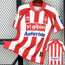 2008-2009  Gijon Home Retro Soccer Jersey (带章)