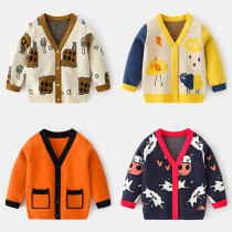 Autumn Boys' Sweater Cardigan Cartoon #A14