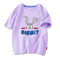 New Summer Cotton Short Sleeves Purple #T001