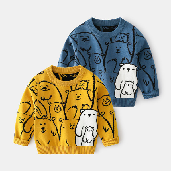 Autumn Boys' Sweater Cartoon #A03