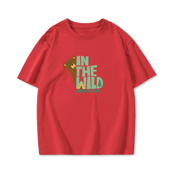 New Summer Boys' Cotton Short Sleeves Red #T04