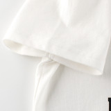 New Summer Cotton Short Sleeves White #R01