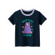 New Summer Cotton Short Sleeves Royal Blue #R02