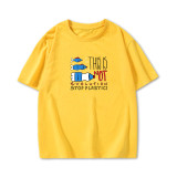 New Summer Boys' Cotton Short Sleeves Yellow #T04