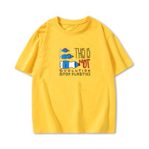 New Summer Boys' Cotton Short Sleeves Yellow #T04