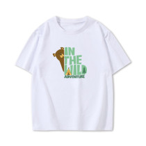 New Summer Boys' Cotton Short Sleeves White #T04