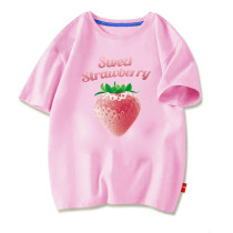New Summer Cotton Short Sleeves Pink #CE01