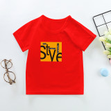 New Summer Cotton Short Sleeves Red #CE01