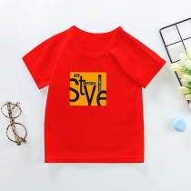 New Summer Cotton Short Sleeves Red #CE01