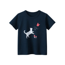 New Summer Cotton Short Sleeves Royal Blue #R01