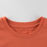 New Summer Cotton Short Sleeves Orange #R01