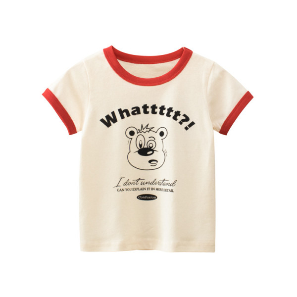 New Summer Cotton Short Sleeves Khaki #W01
