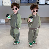 New Boys' Autumn Set  ArmyGreen #A012