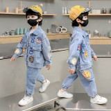New Boys' Blue Autumn Set #B004