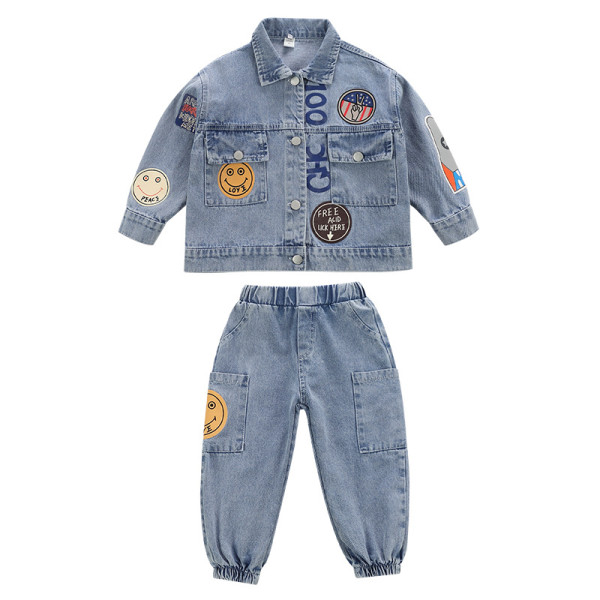 New Boys' Blue Autumn Set #B004